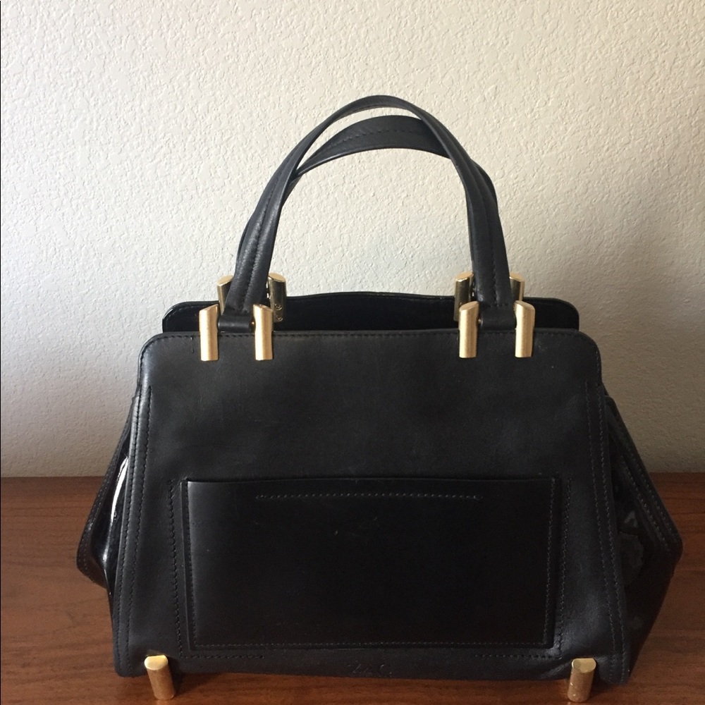 ZAC Zac Posen Daphne Structured Leather Caryall